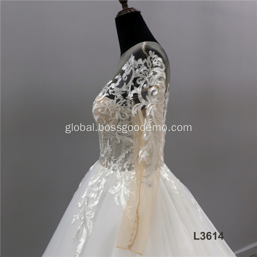 Ball Gown Russian Wedding Dress Jancember Fashion Luxury Neck Big Train a line wedding dress ball gown luxury Manufactory